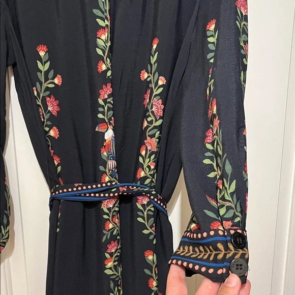 FARM RIO tie waist toucan dress with Floral Accents - Sz M EUC - Picture 11 of 11